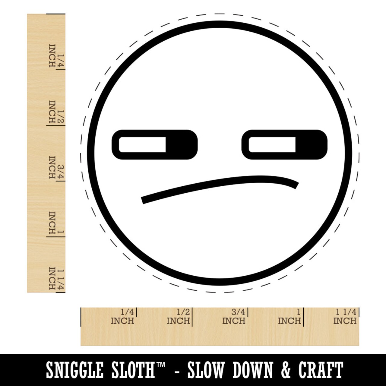 Kawaii Cute Face Suspicious Rubber Stamp for Stamping Crafting Planners